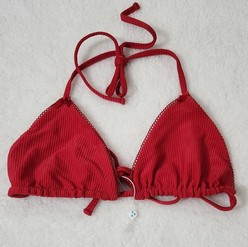 New!Frankie's Bikinis Tia Ribbed Bikini‎ Top